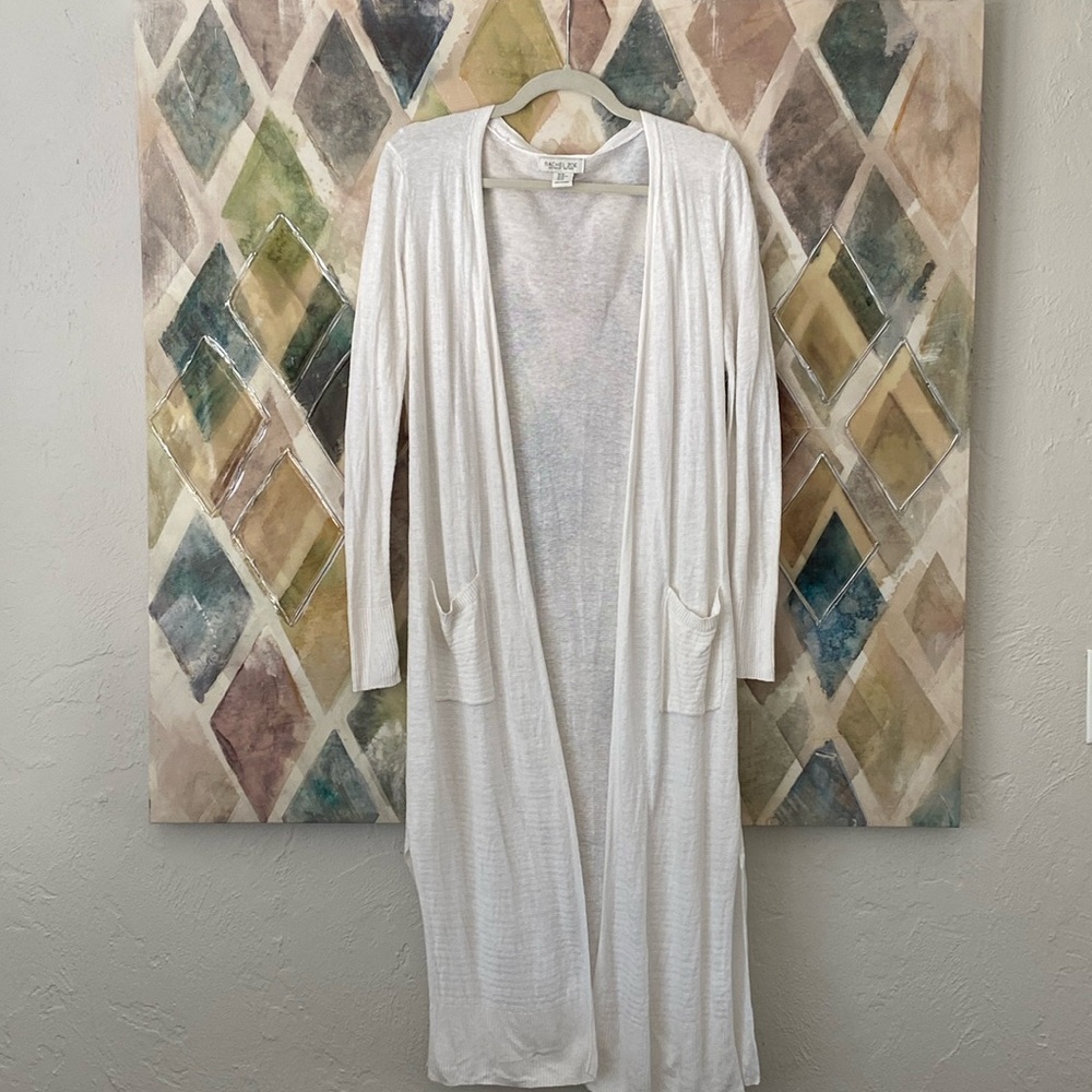 Rachel Zoe Split Hem Elongated Cardigan
